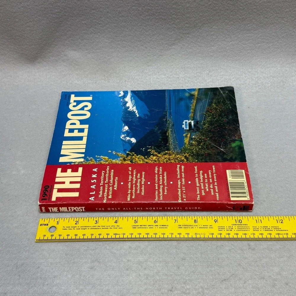 Vintage 1990 The Milepost 42nd Ed Alaska Highway RV Travel Guide Fold-Out Map